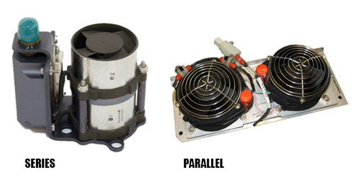 Fans in series and parallel